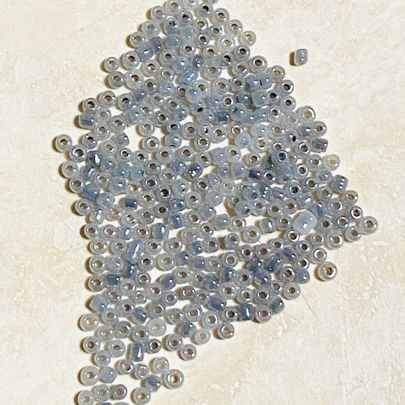 3/$10, Seed Beads Lustre Rocaille ~Silver Blue~ - Picture 1 of 3